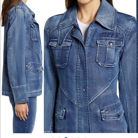 Sam Edelman denim field jacket size S, NWT - Picture 1 of 13